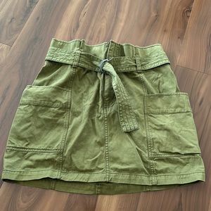 Green cargo skirt